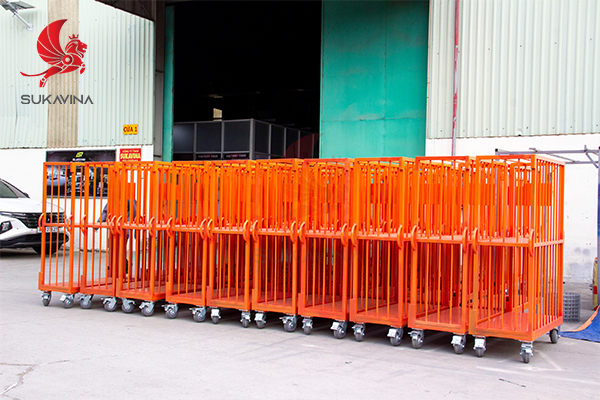 Gia công xe đẩy nhà xưởng theo bản vẽ thực tế tại Sukavina – linh hoạt theo nhu cầu.